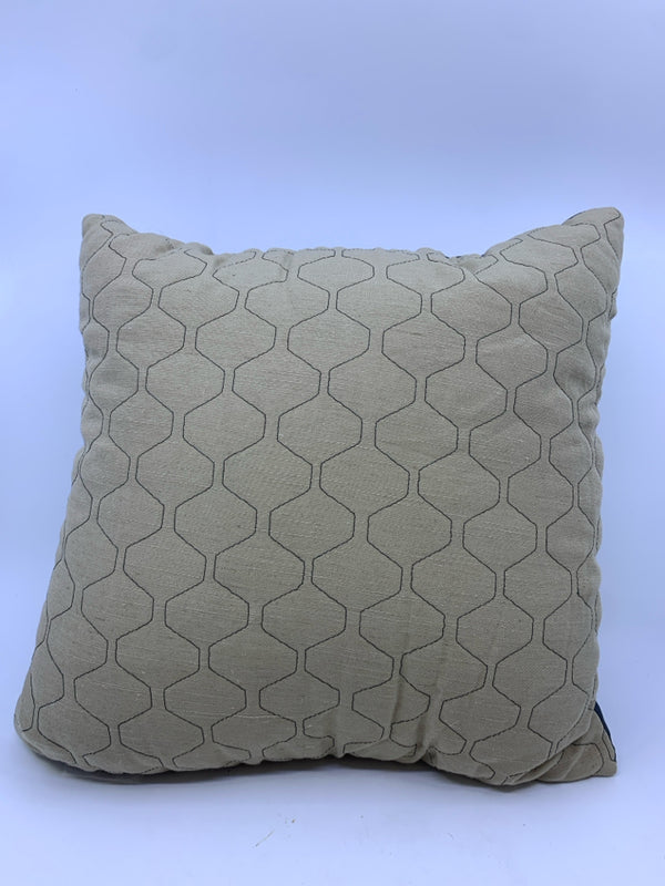 GREY AND BROWN DOUBLE SIDED PILLOW.