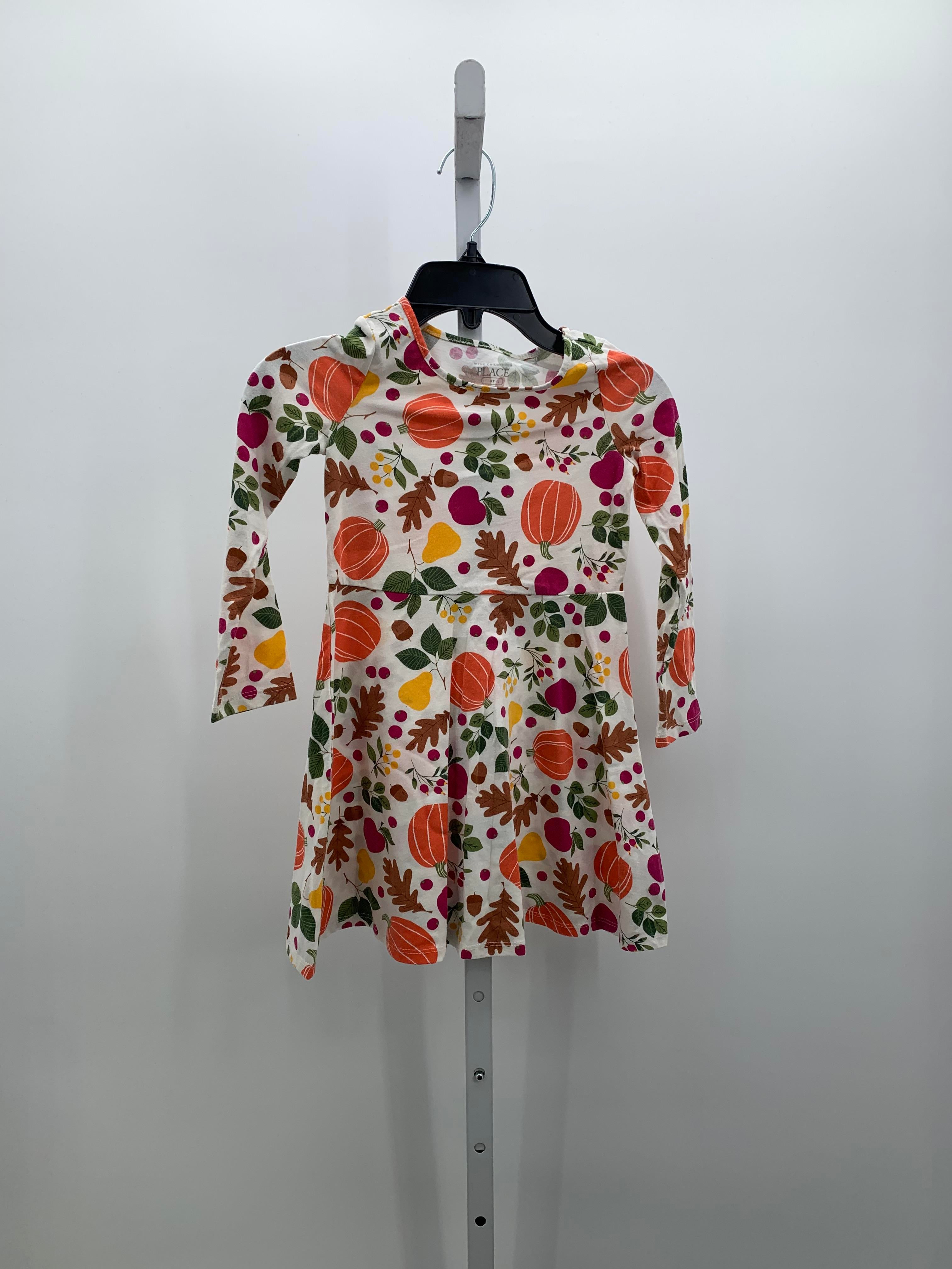 LONG SLV DRESS PUMPKINS LEAVES