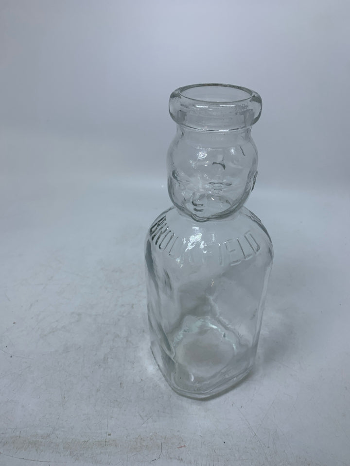 VTG BROOKFIELD BABY TOP QUART MILK BOTTLE.
