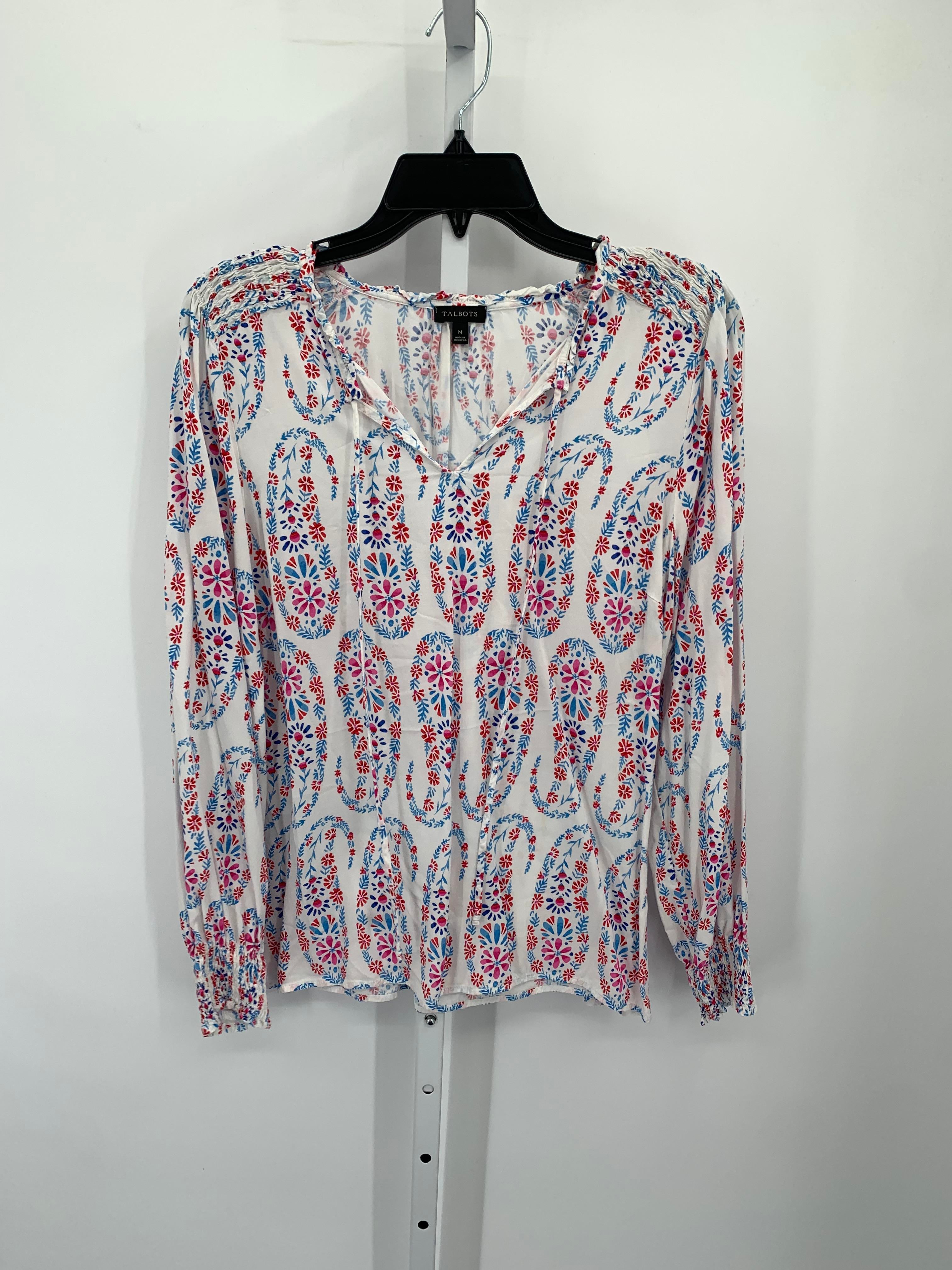 Talbots Size Medium Misses Long Sleeve Shirt