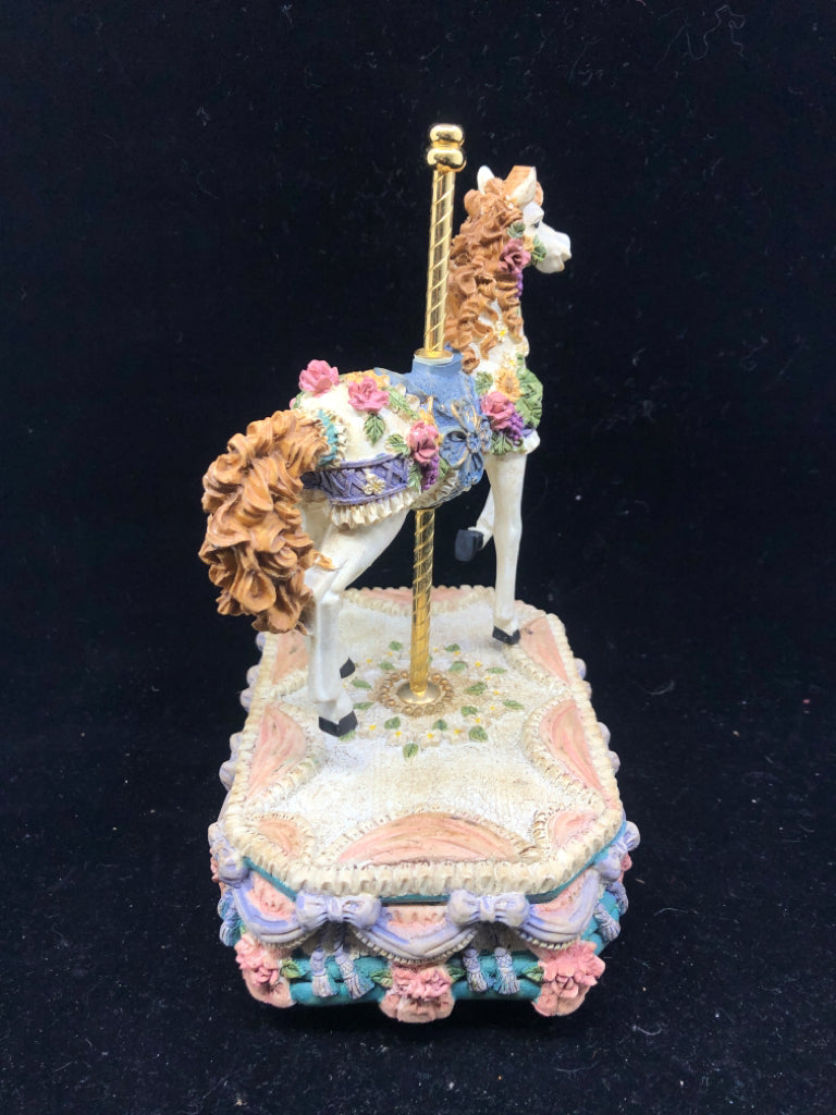 CAROUSEL HORSE MUSIC BOX.