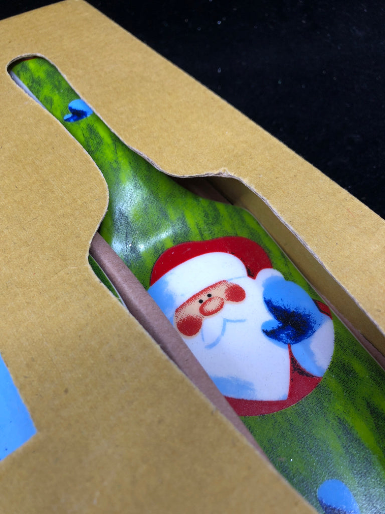 NIB SANTA FACE CAKE PLATE W/ SERVER.