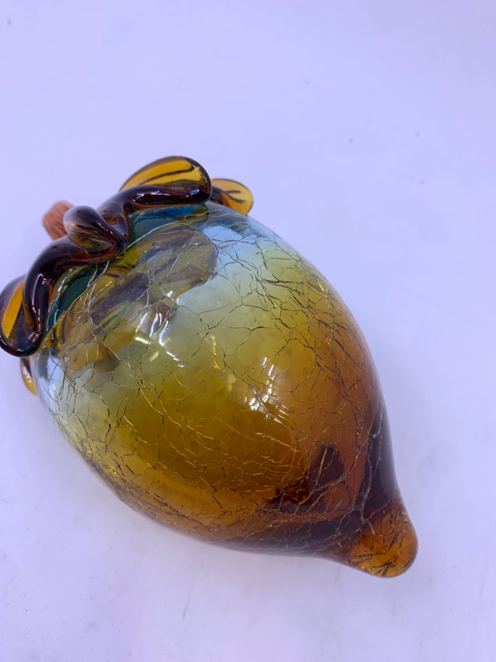 GLASS ACORN FIGURE.