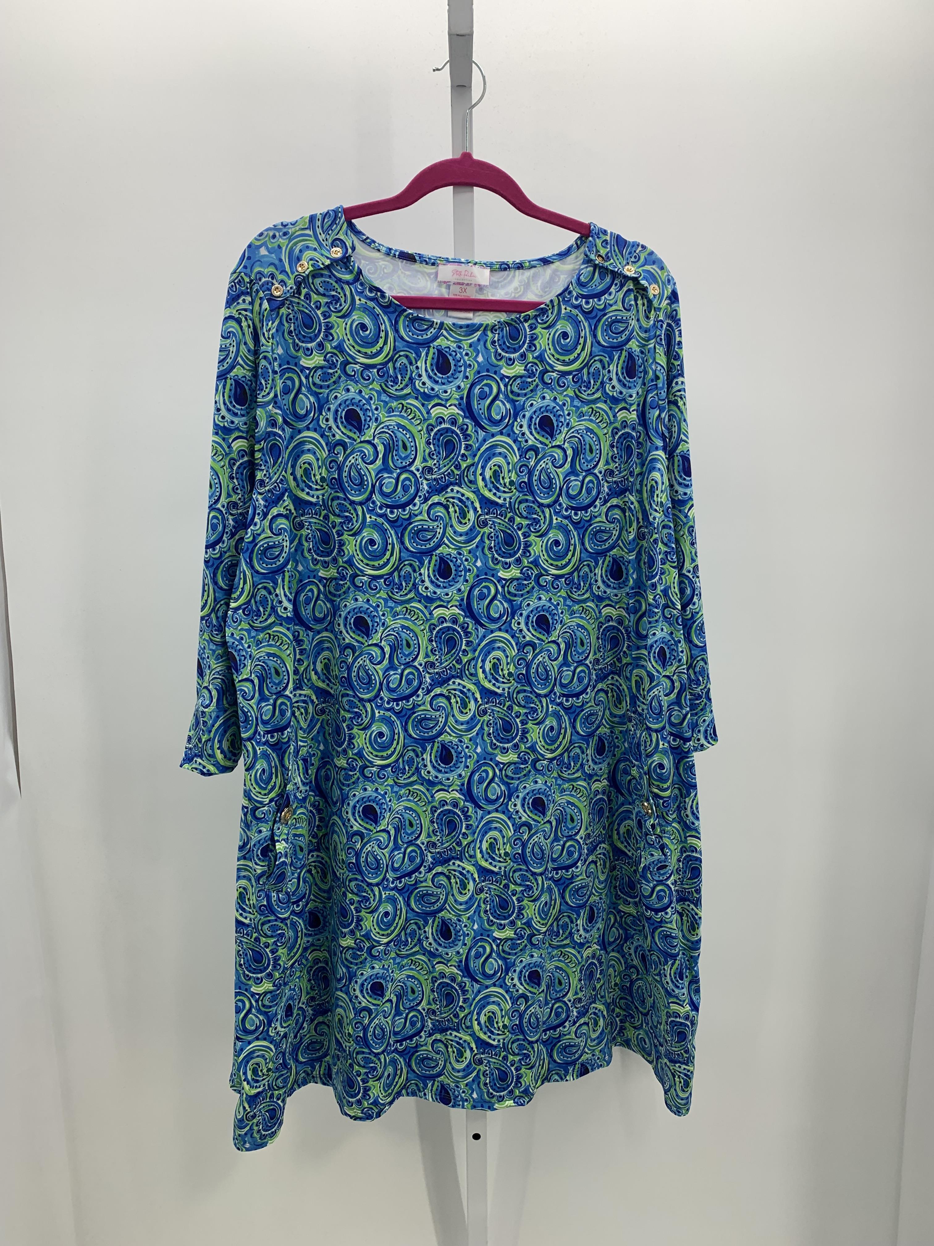 Stella Parker Size 3X Womens 3/4 Sleeve Dress