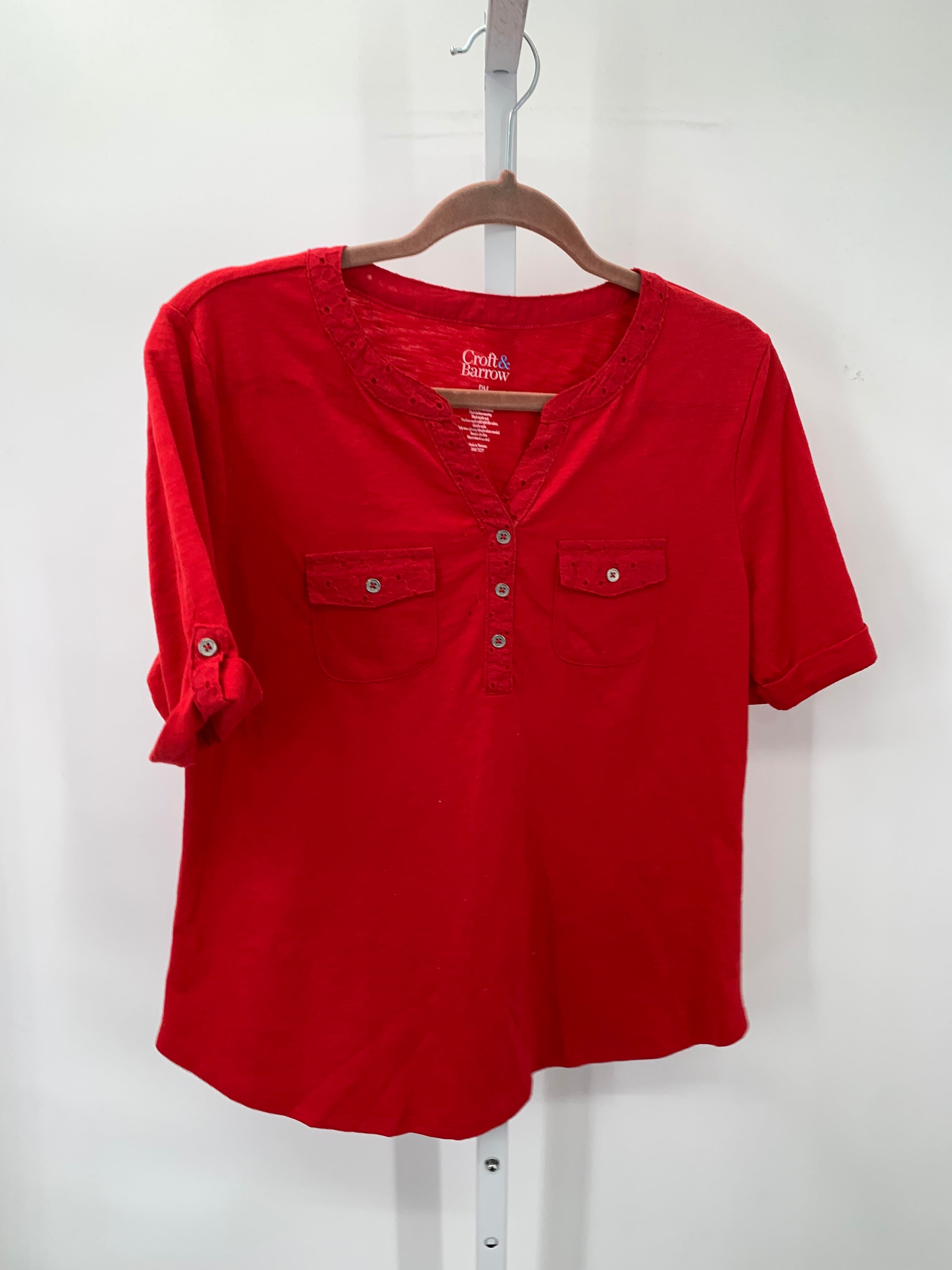 Croft & Barrow Size Medium Petite Petite Short Sleeve Shirt
