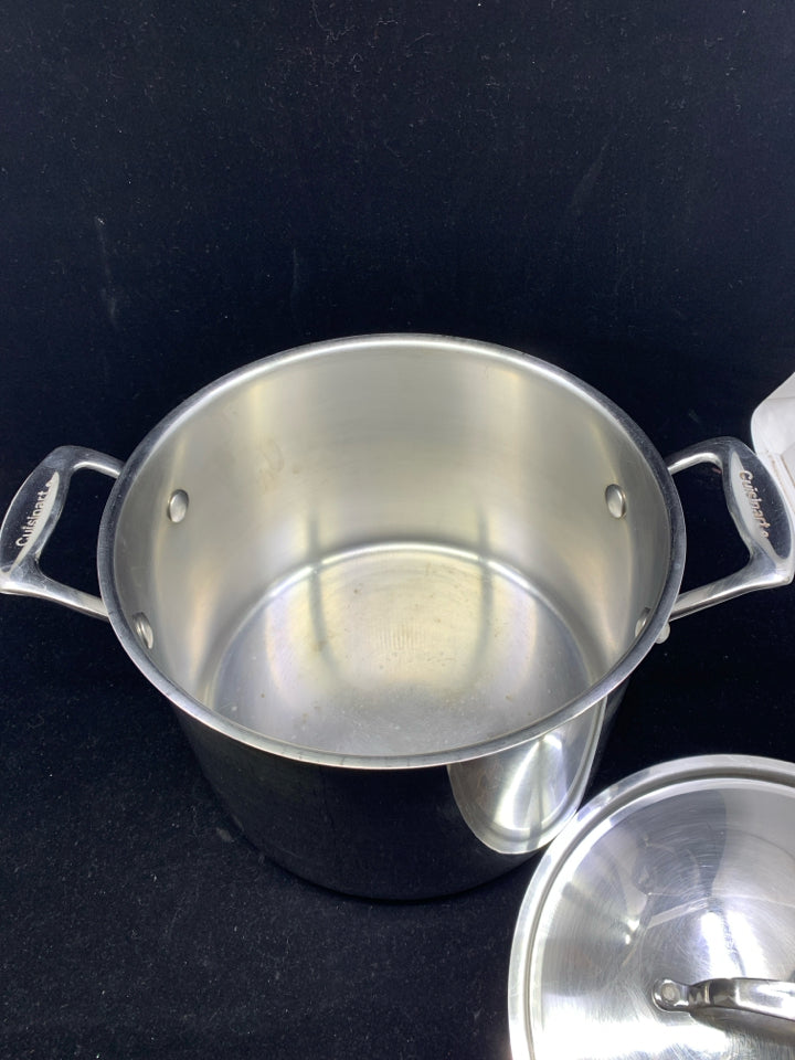 CUISINART STAINLESS STEEL STOCKPOT W/ COVER.