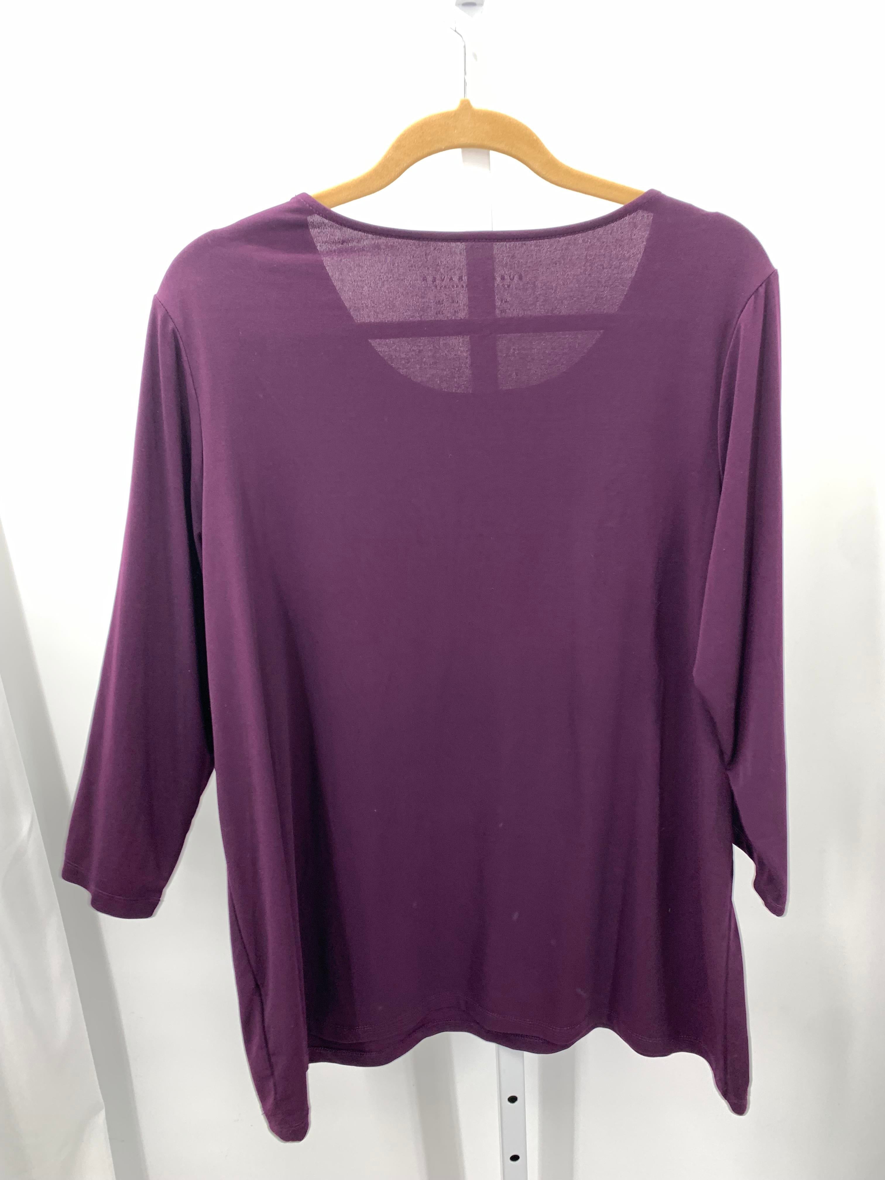 Susan Graver Size 1X Womens Long Sleeve Shirt