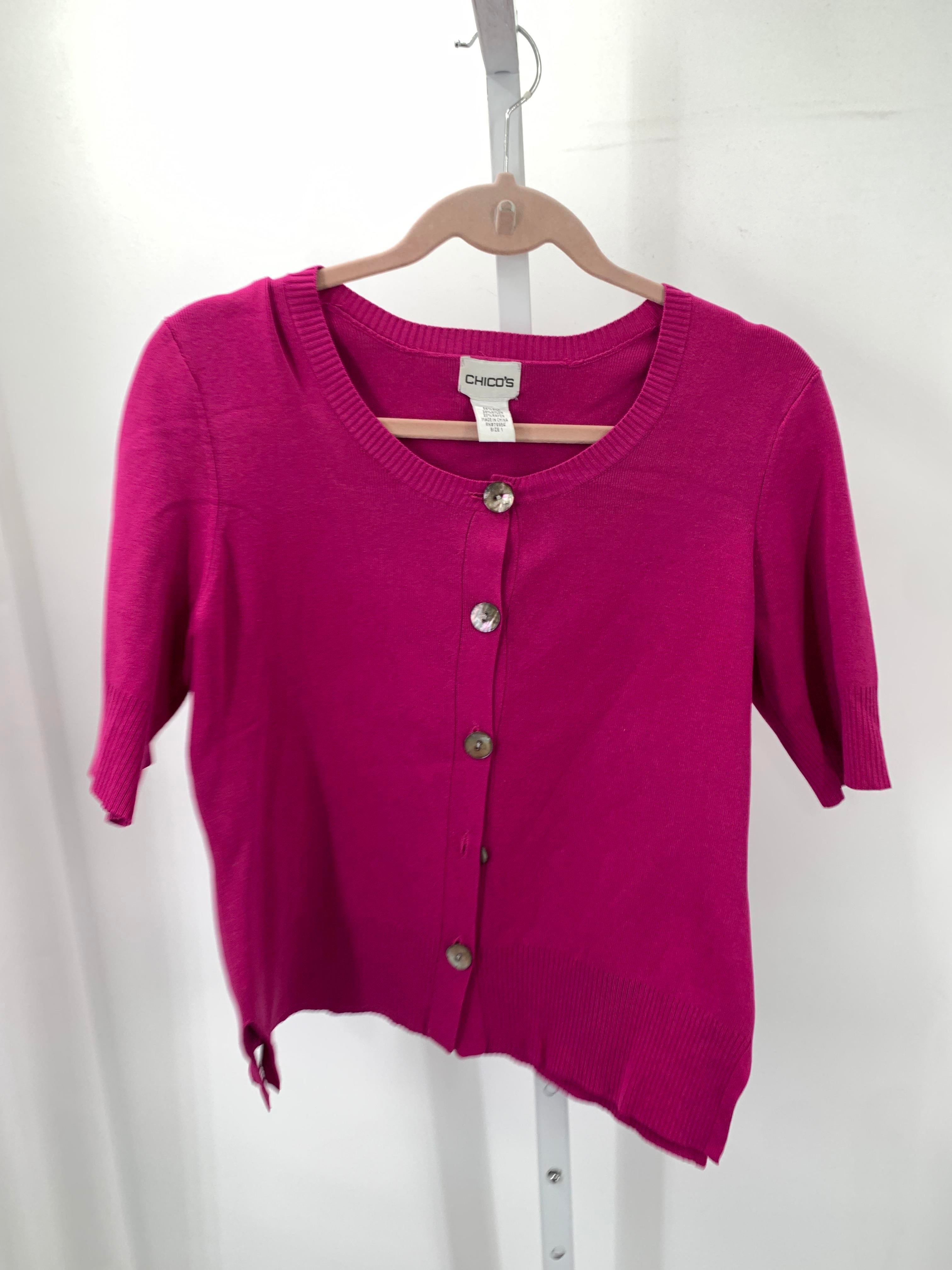 Chico's Size Small Misses Short Slv Sweater