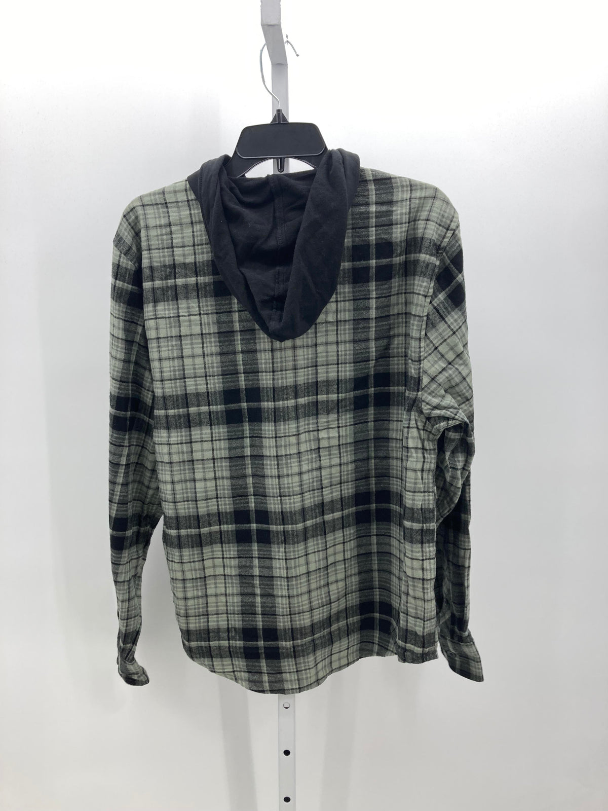 HOODED BLACK PLAID