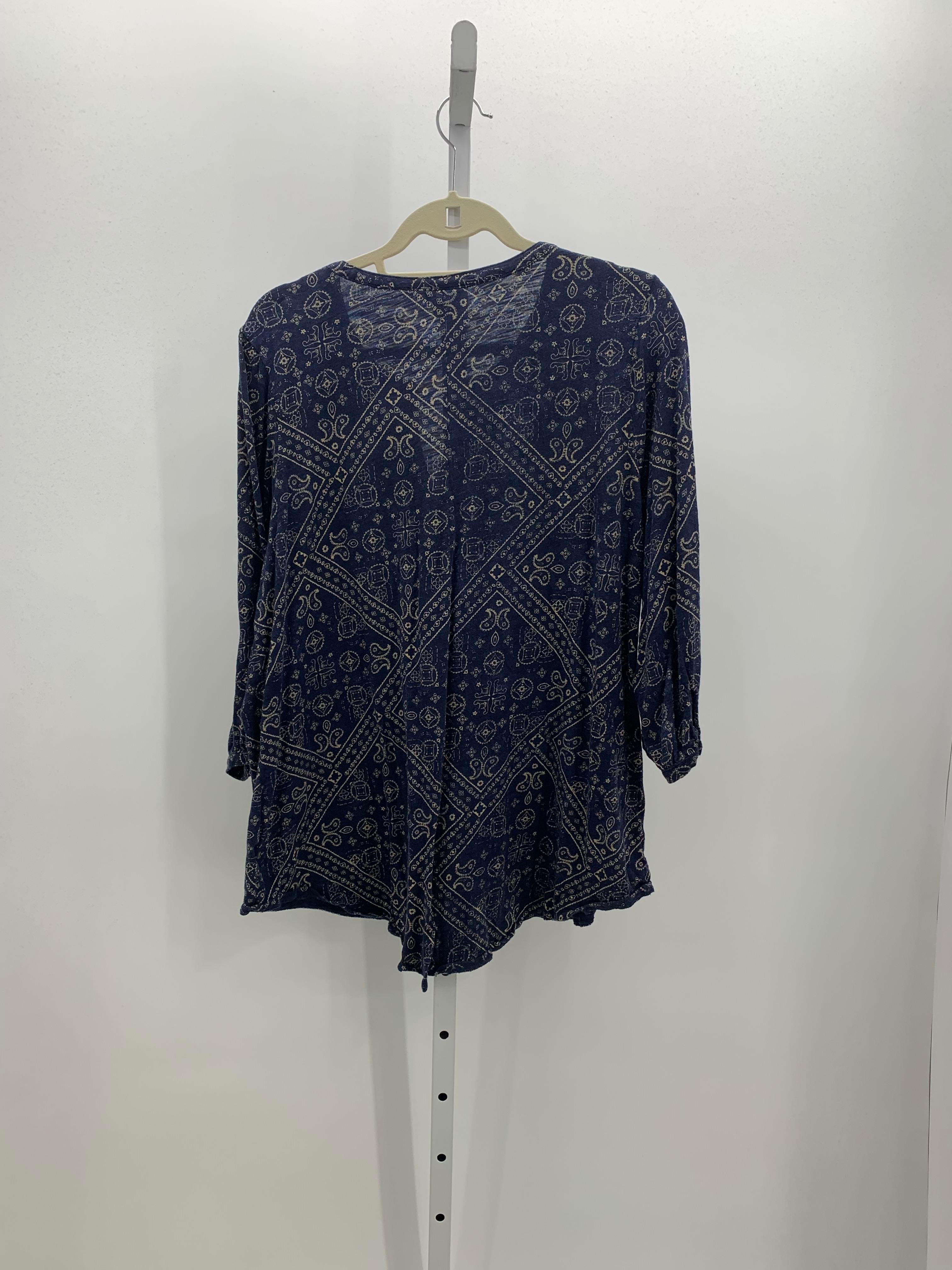 Lucky Size 1X Womens 3/4 Sleeve Shirt