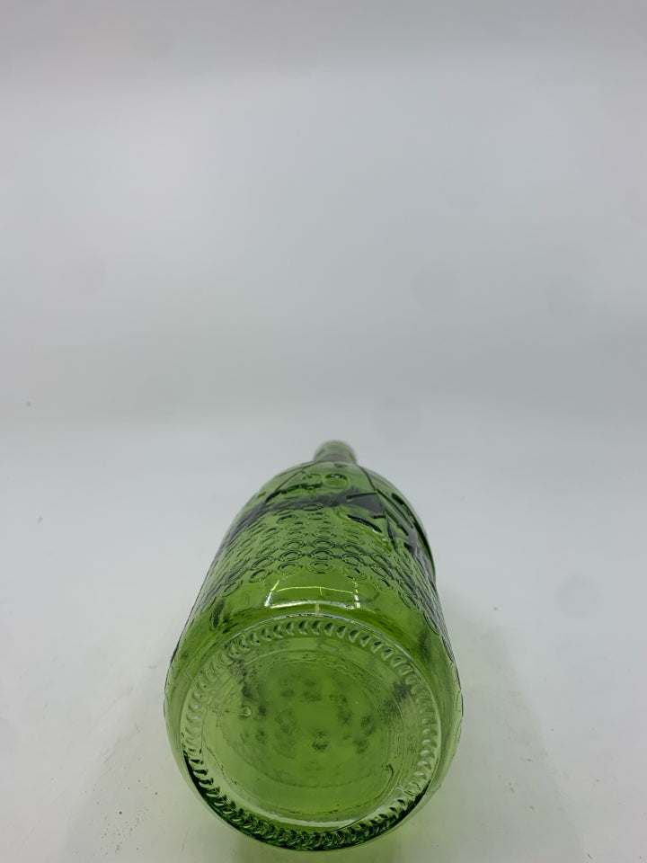 GREEN GLASS BOTTLE.