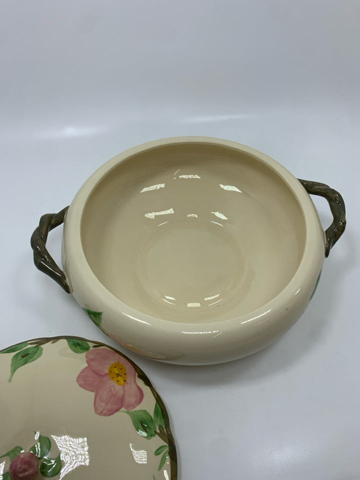 VTG FRANCISCAN ROSE COVERED BOWL.