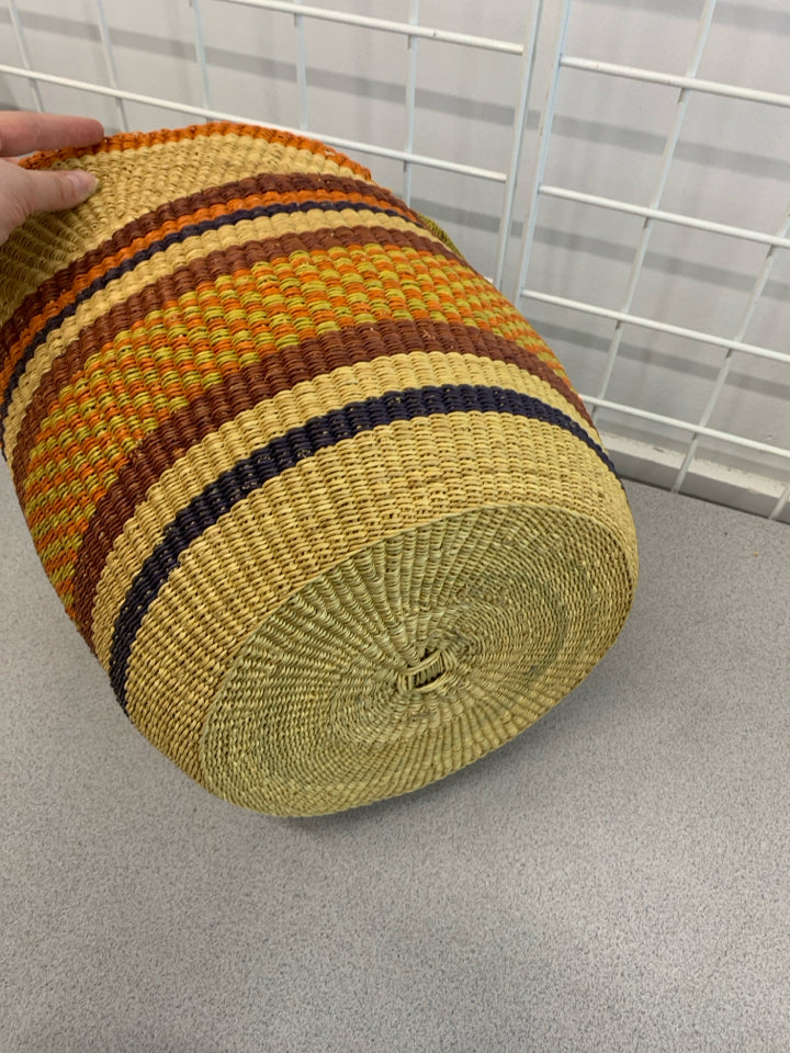 NWT SM MULTI-COLOR WOVEN BASKET BAG.