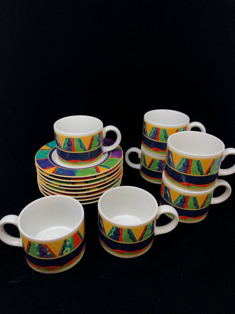 SVC 8 VIBRATO COFFEE CUP & SAUCERS-15 PCS.