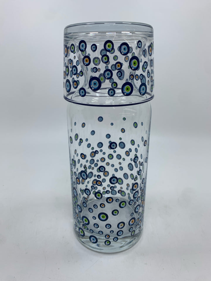 2PC EVIL EYES CARAFE + CUP.
