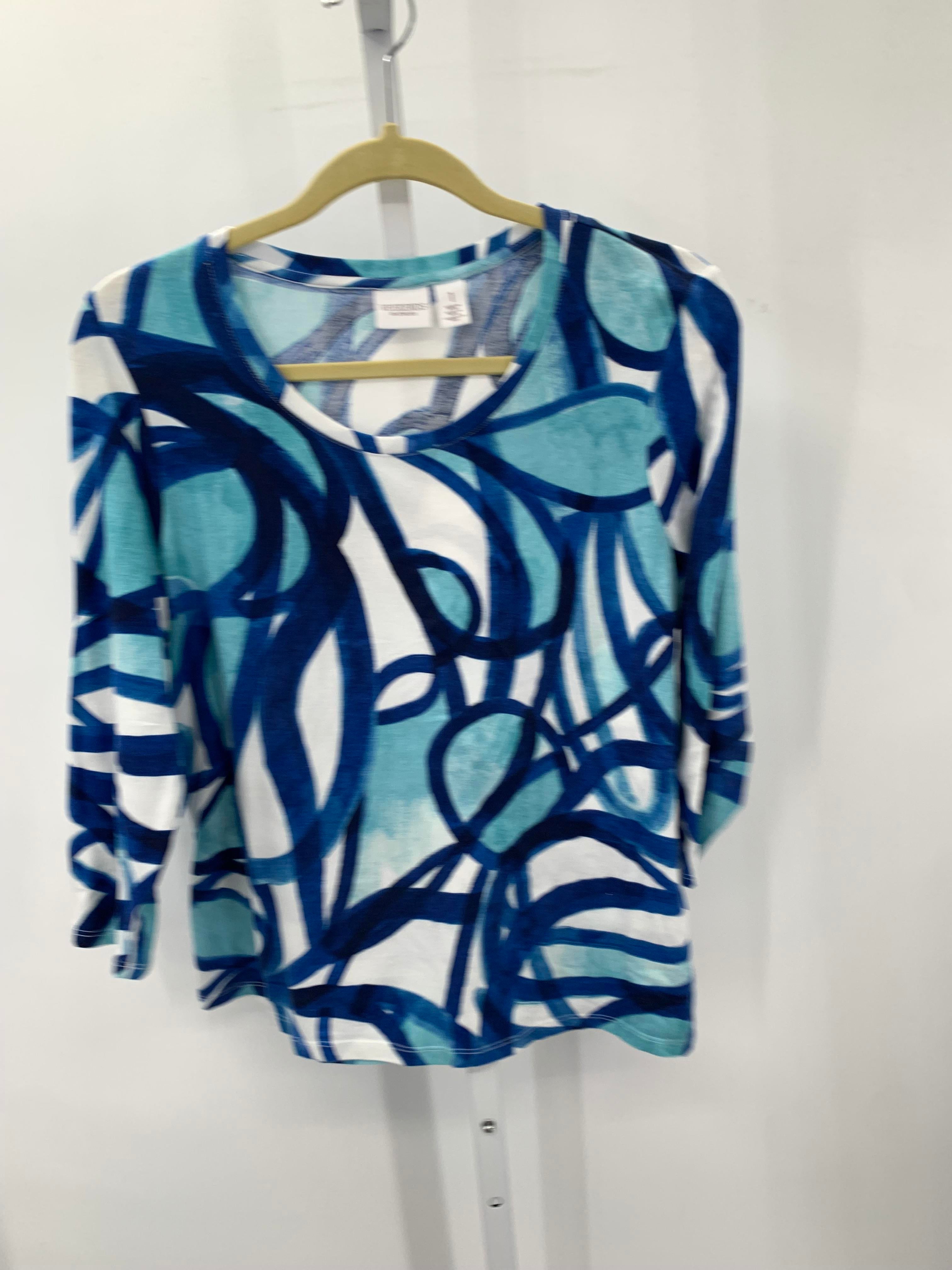 Chico's Size Small Misses 3/4 Sleeve Shirt