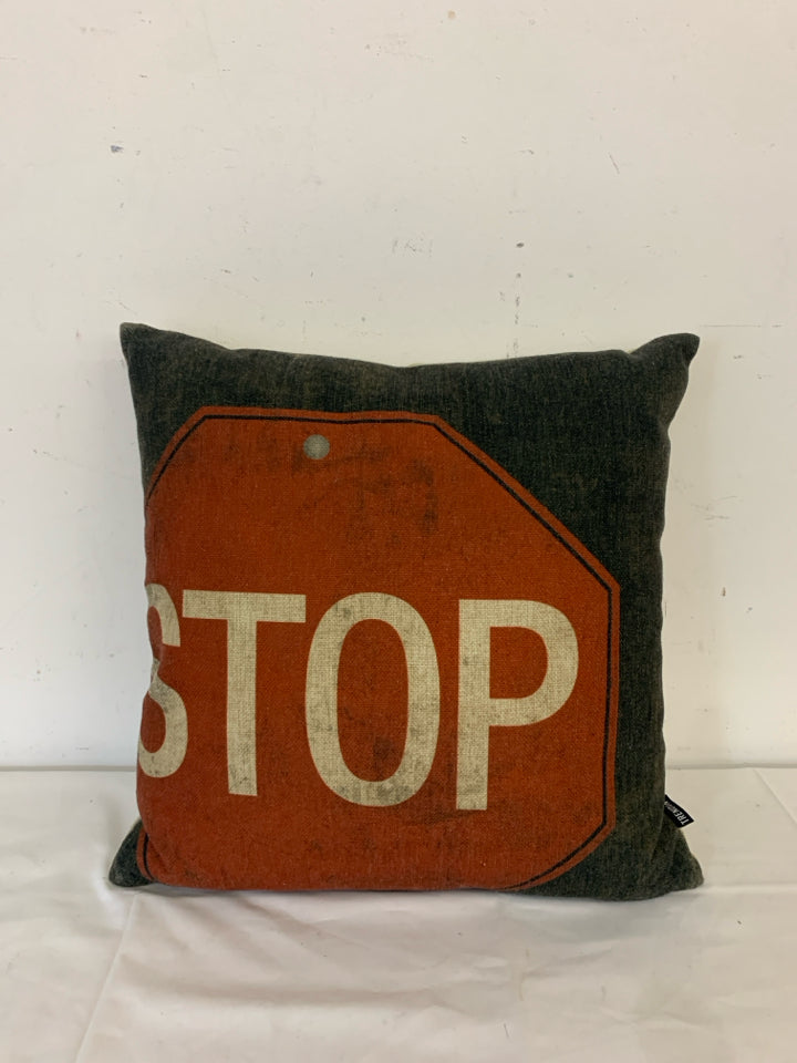 STOP SIGN PILLOW.