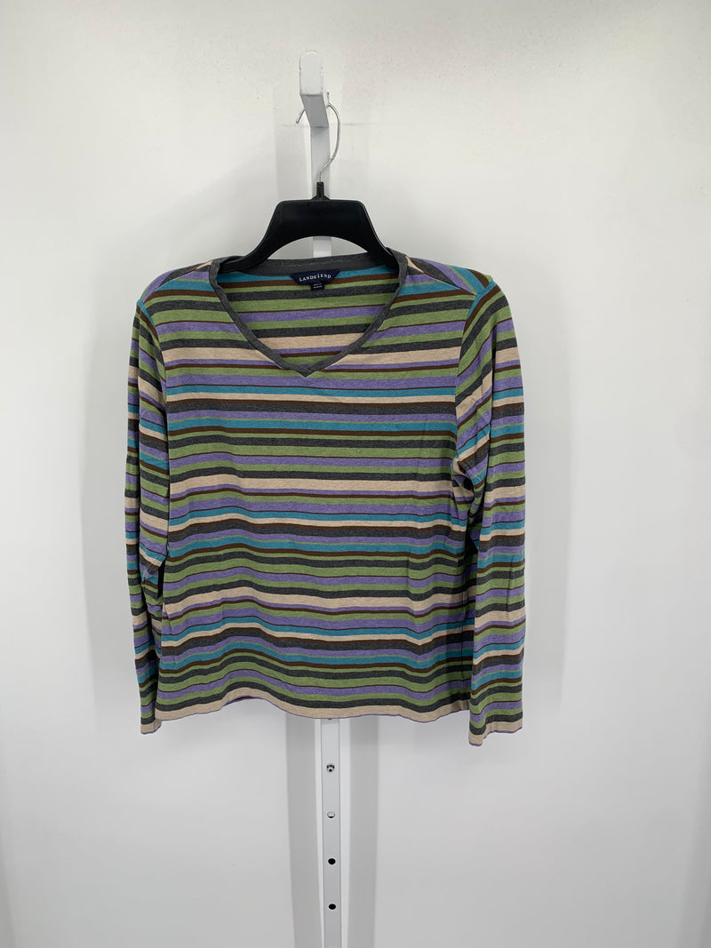 Lands End Size Large Petite Petite Long Sleeve Shirt