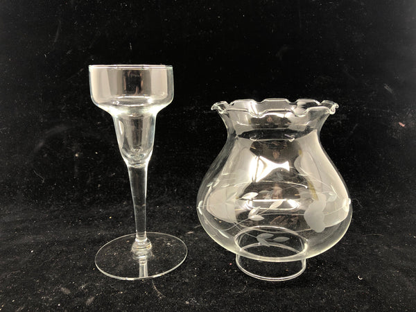 2 PC WAVY EDGE HERITAGE TAPER CANDLE HOLDER.