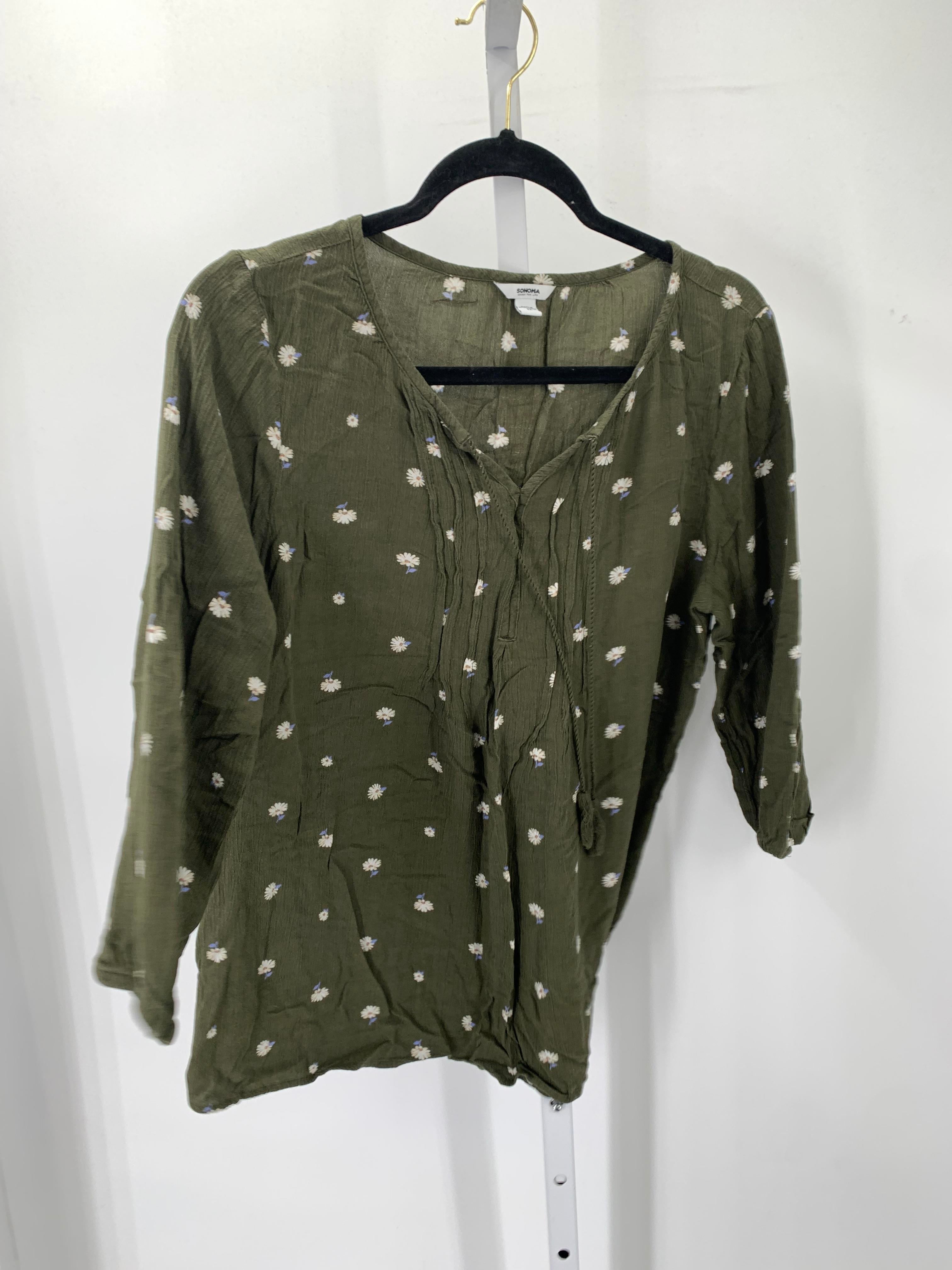 Sonoma Size Medium Misses 3/4 Sleeve Shirt