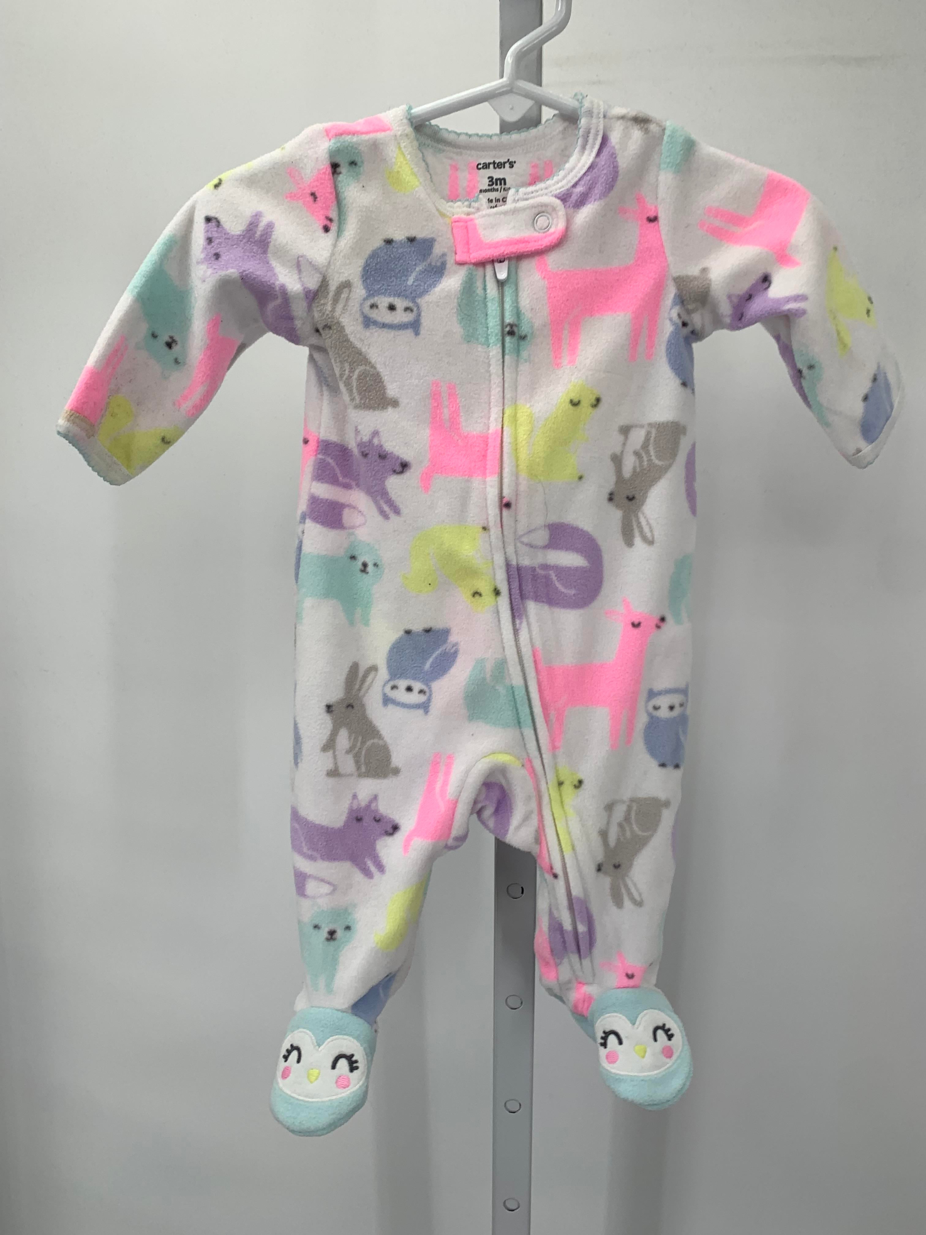 Carters Size 3 Months Girls Long Slv. Romper