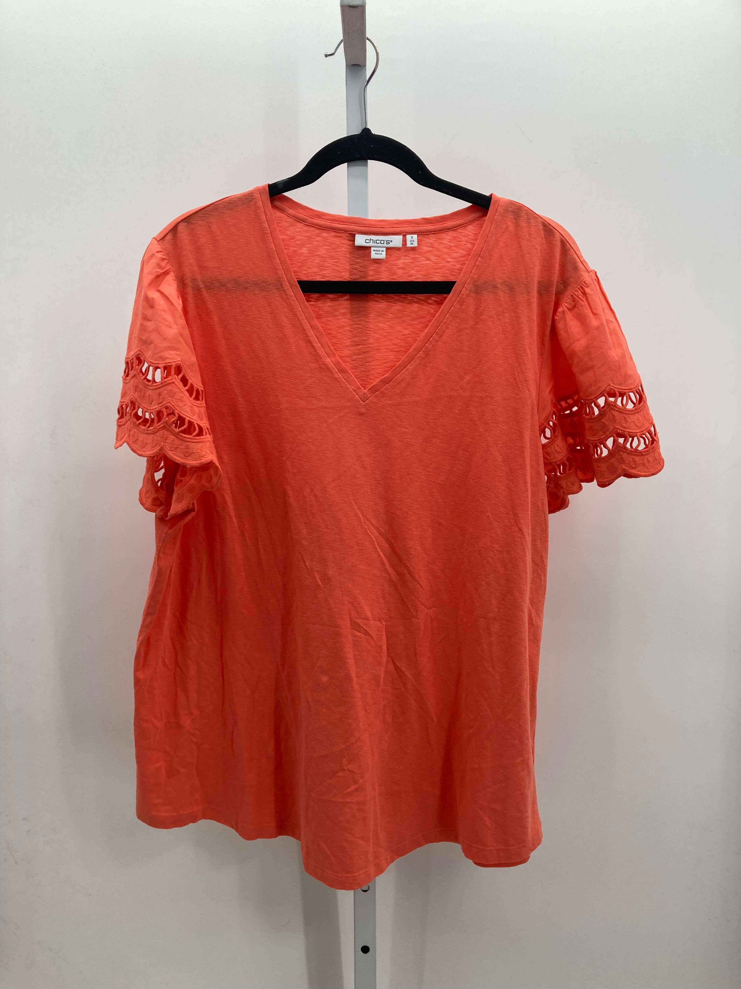 Chico's Size Extra Large Misses Short Sleeve Shirt