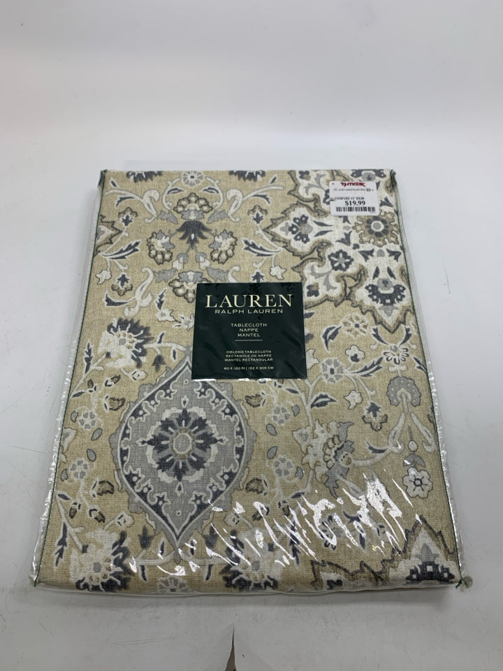 NIP NAPPE MANTEL PATTERN OBLONG TABLECLOTH.