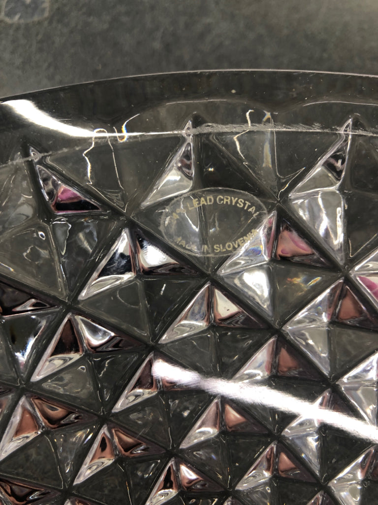 LEAD CRYSTAL DIAMOND CUT BOWL.