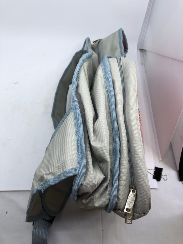 NEW LIGHT GREY PICNIC BACKPACK ON SHOULDER SVC 2.