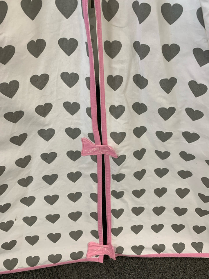 Heart Cotton canvas Teepee Play Tent