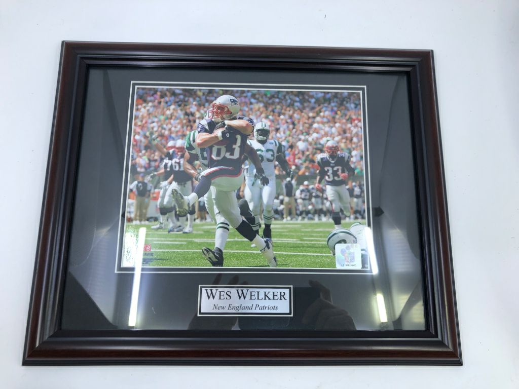 WES WELKER PATRIOTS WALL HANGING.