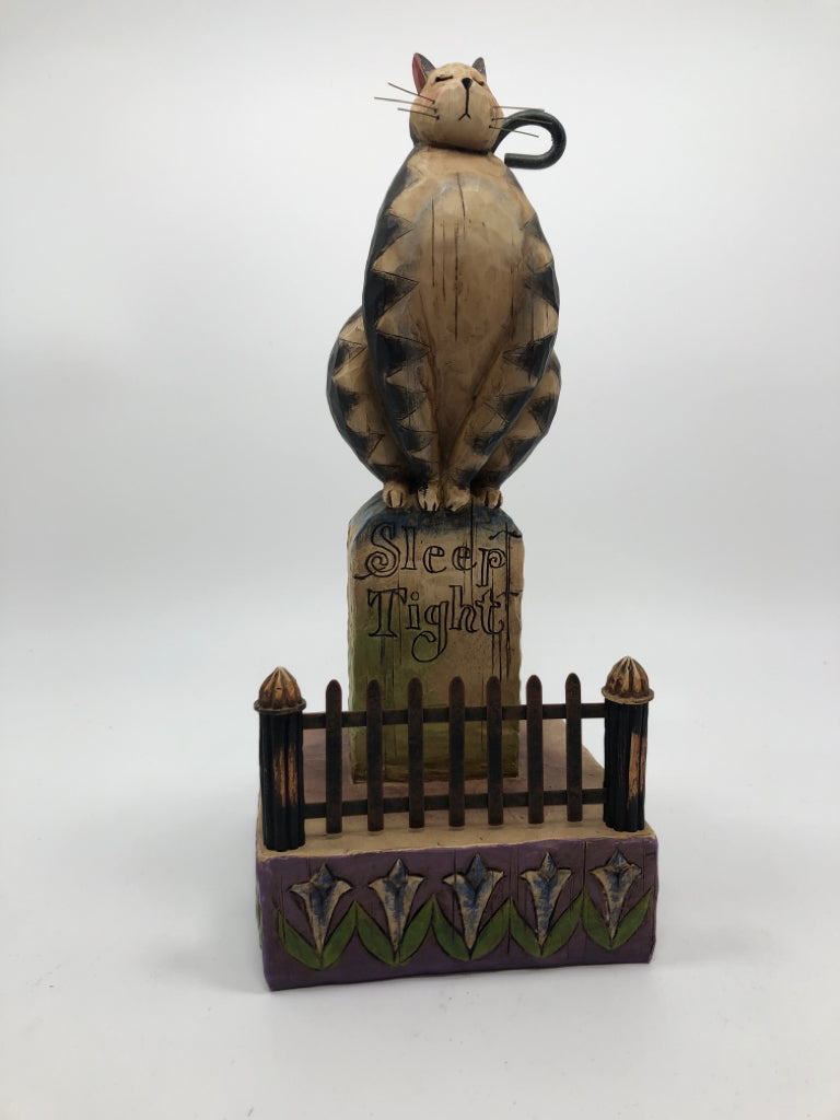 JIM SHORE SLEEP TIGHT CAT FIGURINE.