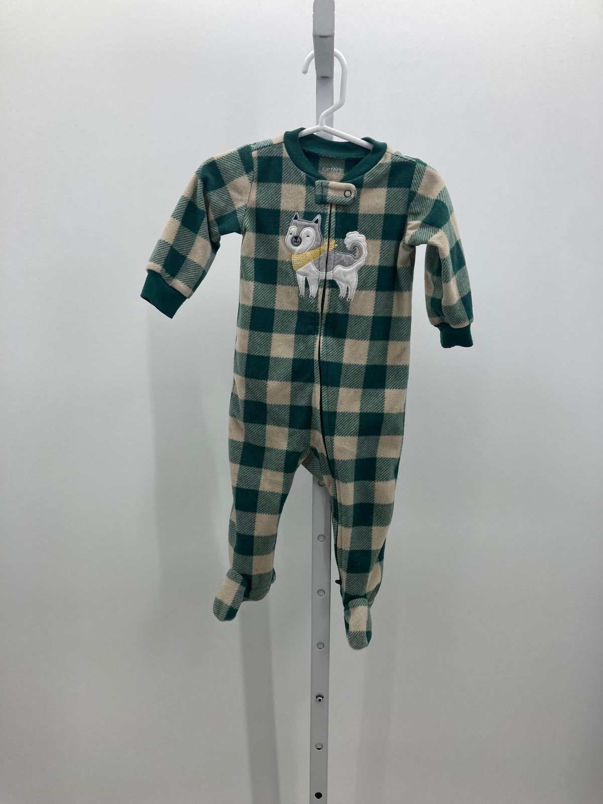 PLAID FLEECE GREY DOG