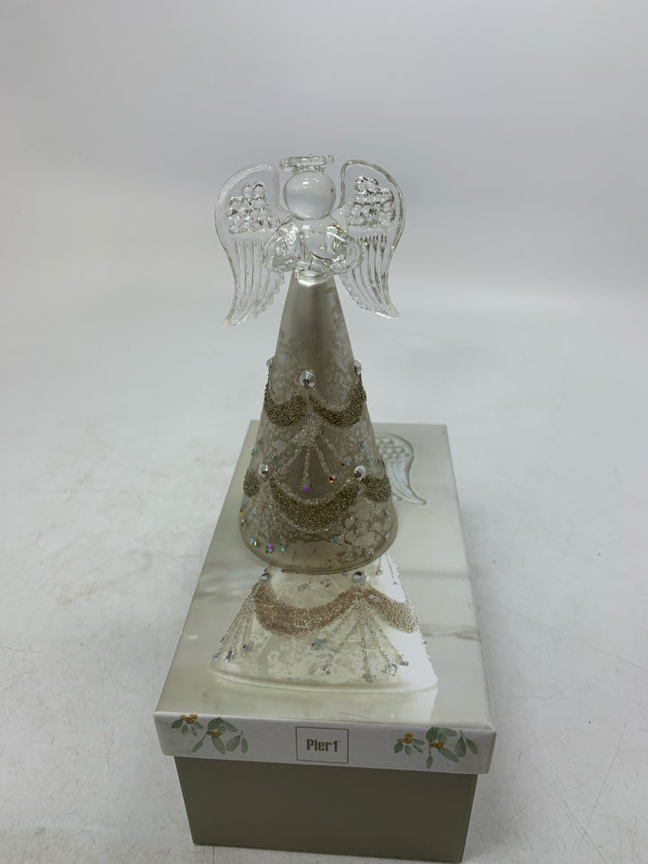 PIER 1 MERCURY GLASS ANGEL IN BOX.