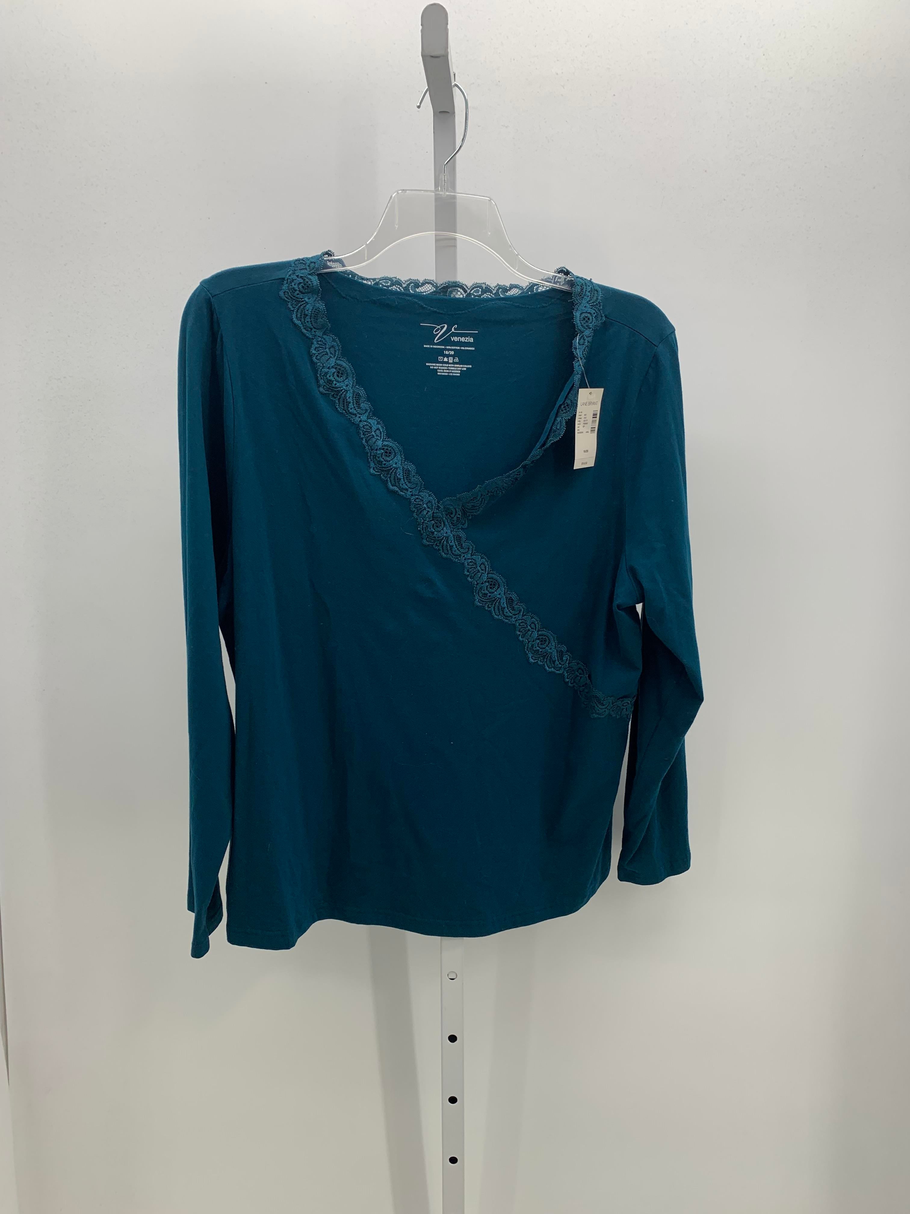Venezia Size 18/20 W Womens Long Sleeve Shirt