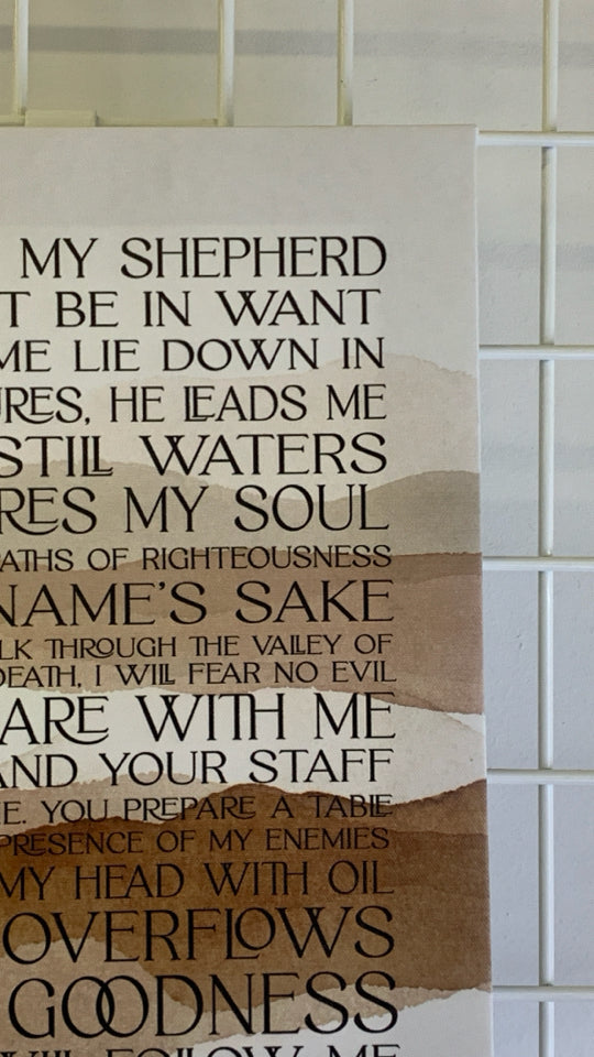 THE LORD IS MY SHEPARD CANVAS WALL ART.