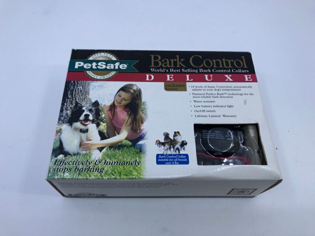 NIB BARK CONTROL DELUXE COLLAR-PETSAFE