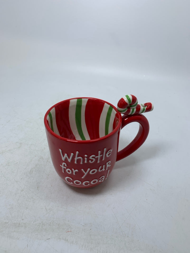 RED HALLMARK WHISTLE FOR YOUR COCOA.