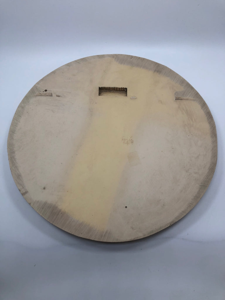PLASTER SUN WALL PLAQUE.