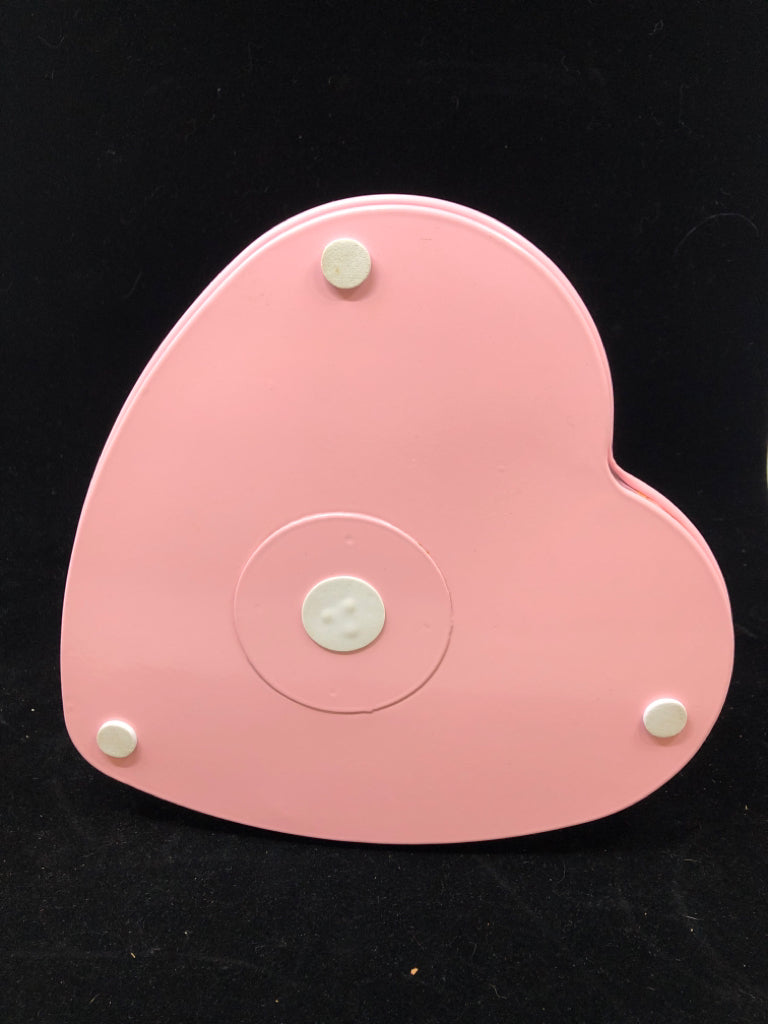 2-TIER PINK HEART DISPLAY TRAY.