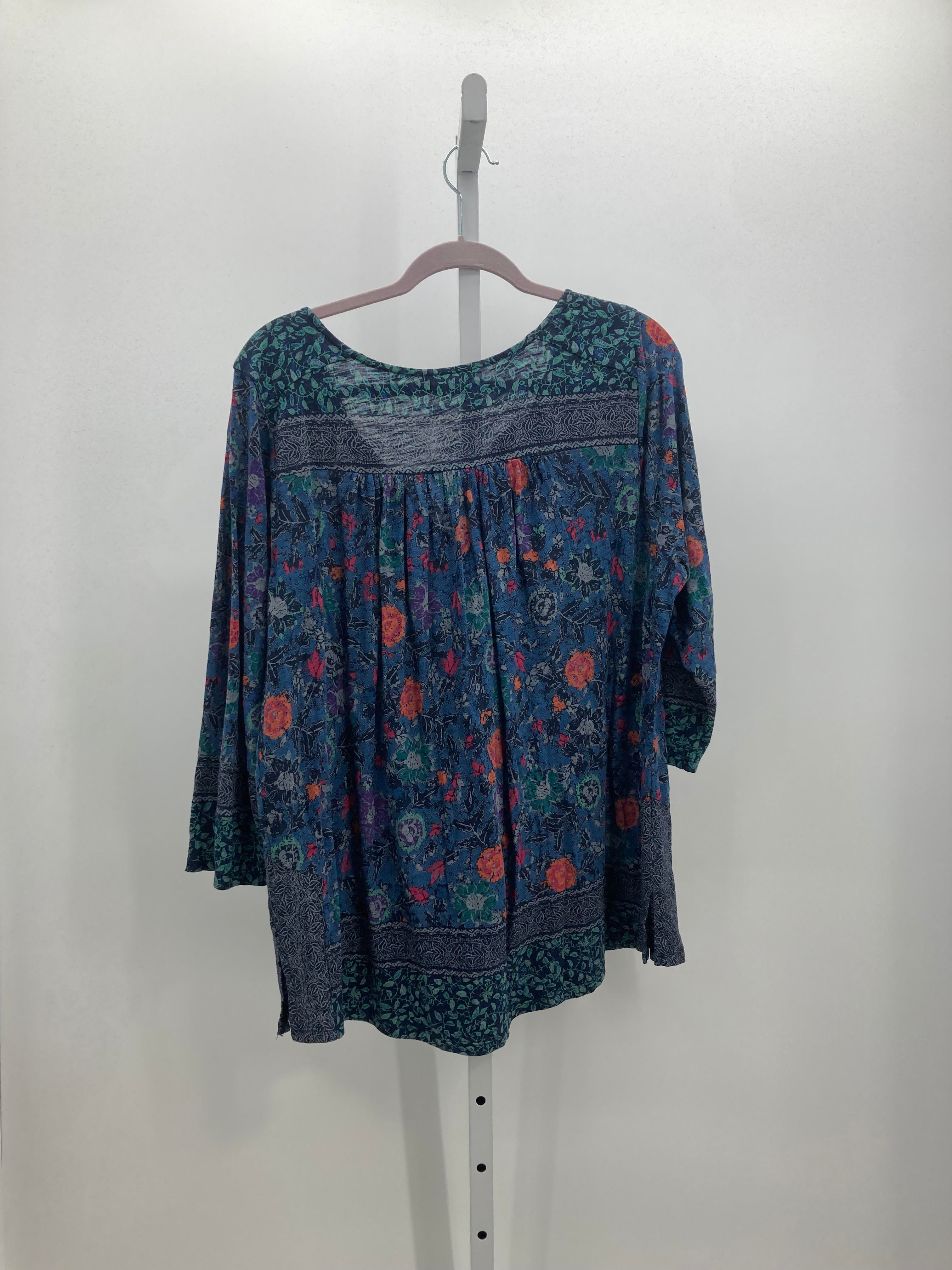 Lucky Brand Size 2X Womens 3/4 Sleeve Shirt