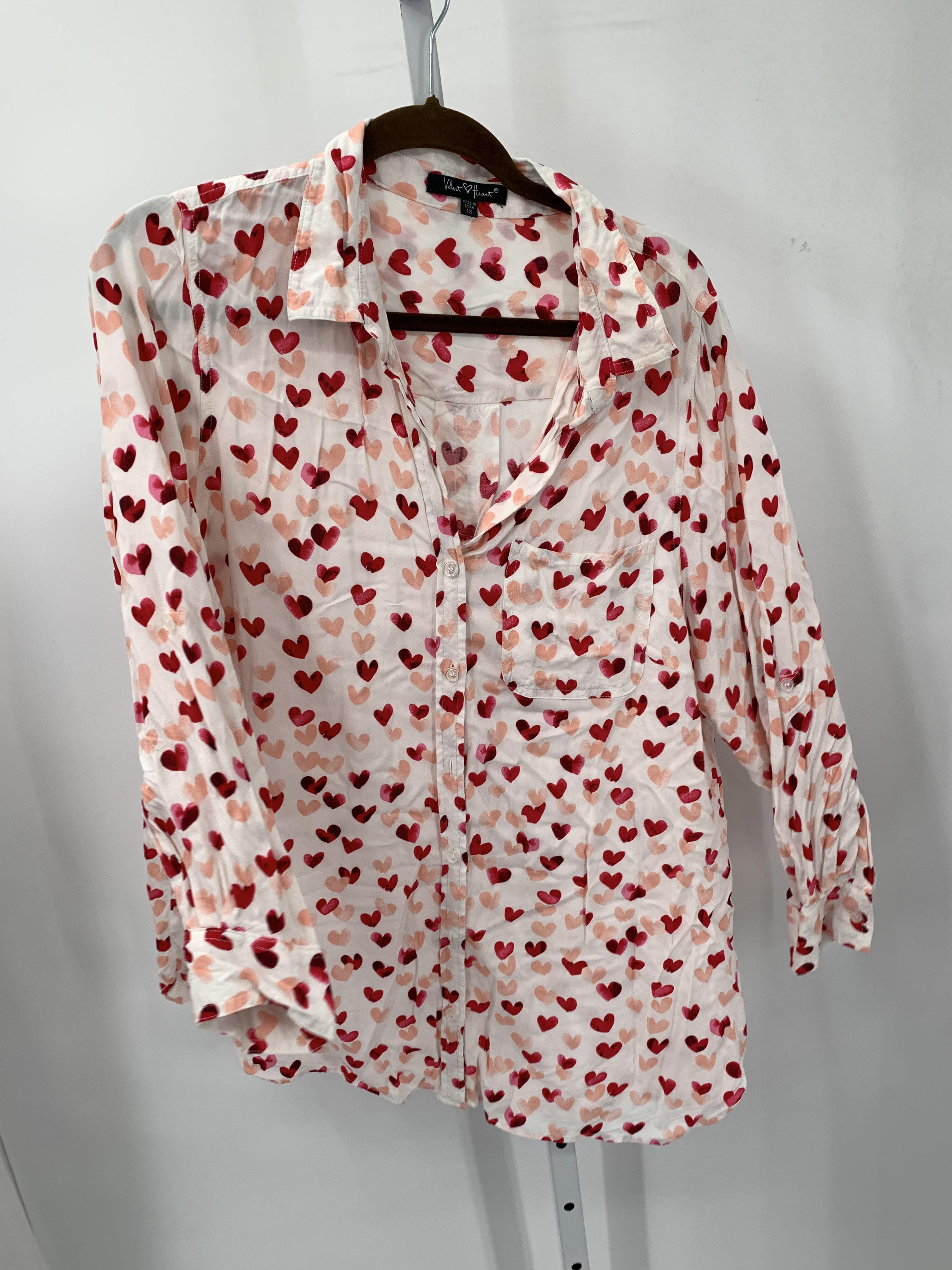 Velvet Heart Size 1X Womens Long Sleeve Shirt