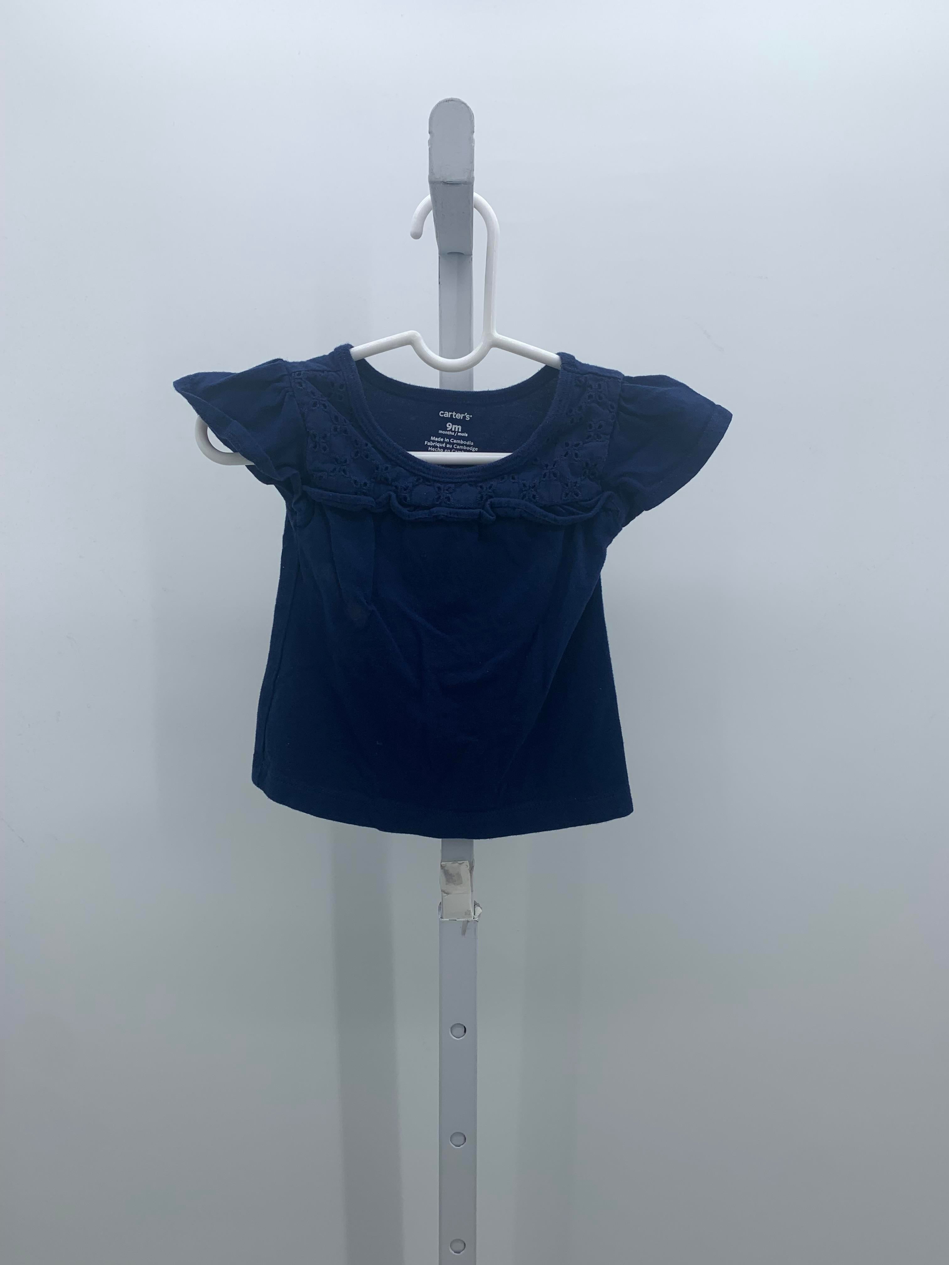 Carters Size 9 Months Girls Short Sleeve Shirt