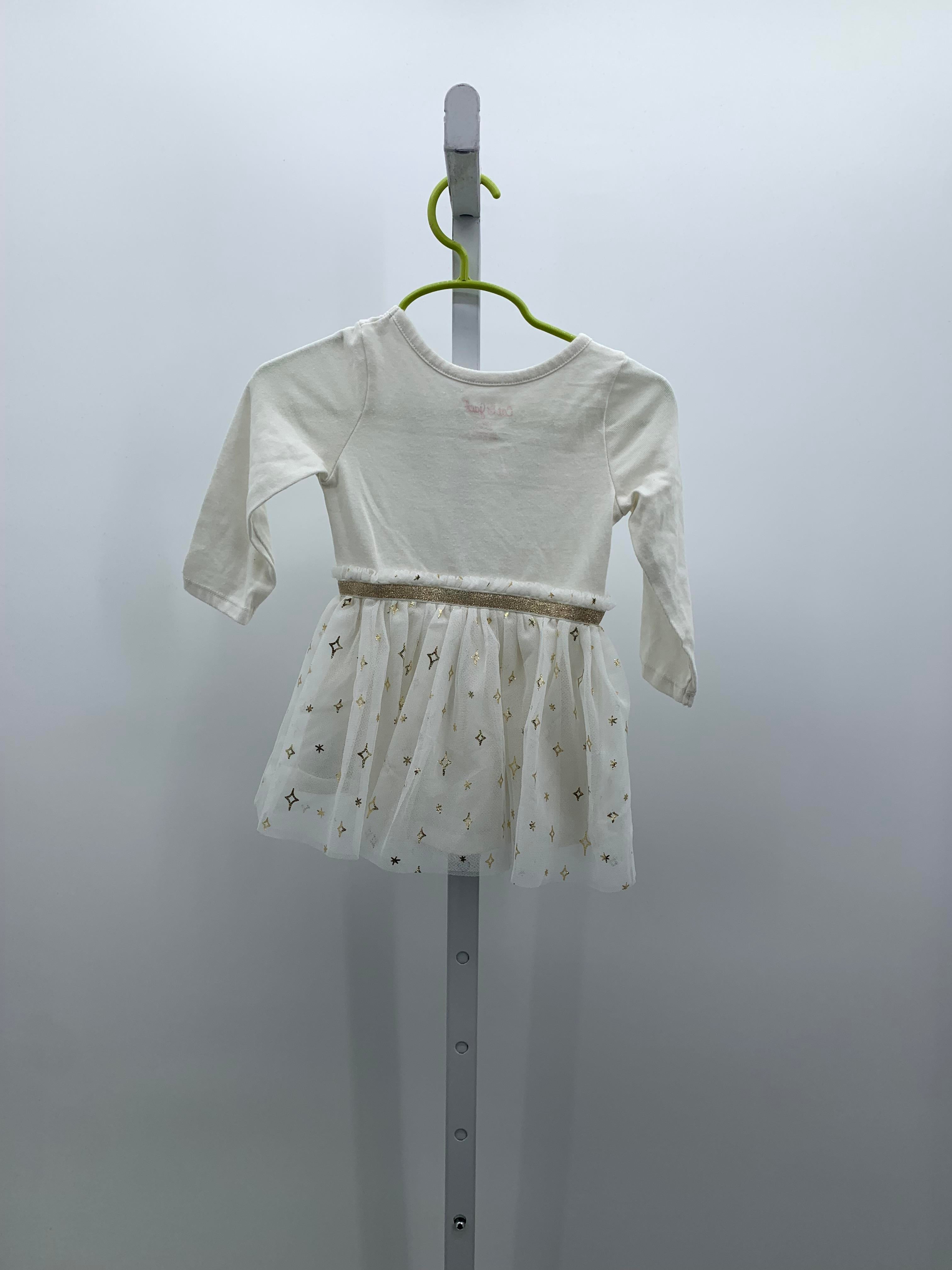 LONG SLV DRESS GOLD REINDEER