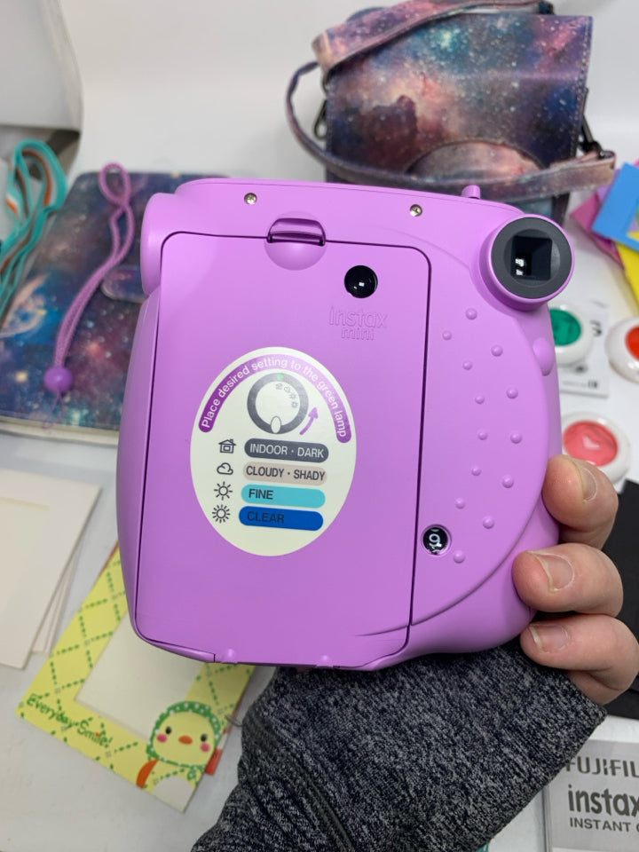 FUJiFilm Instax Mini 7S Instant Camera w/ Galaxy Pattern Carry Bag & Accessories