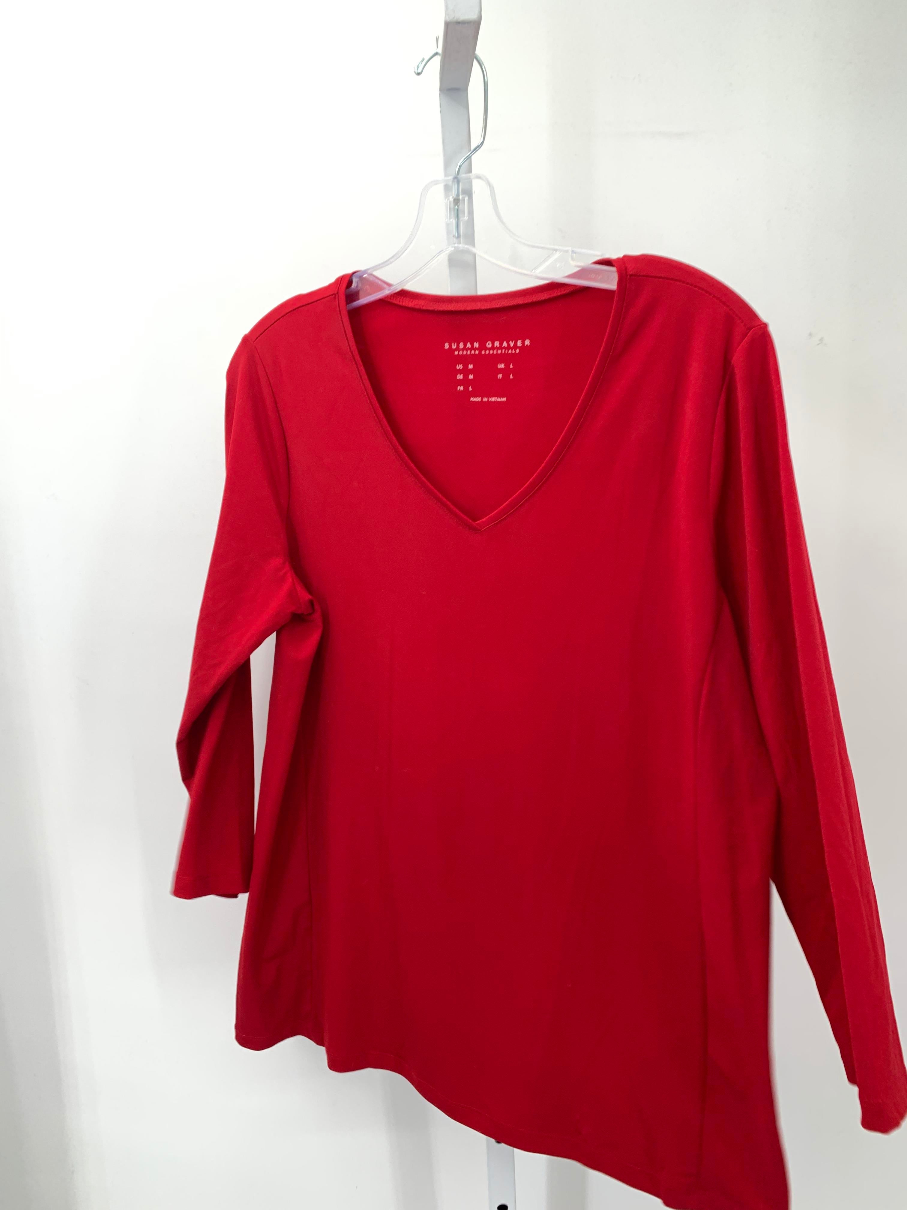 Susan Graver Size Medium Misses 3/4 Sleeve Shirt