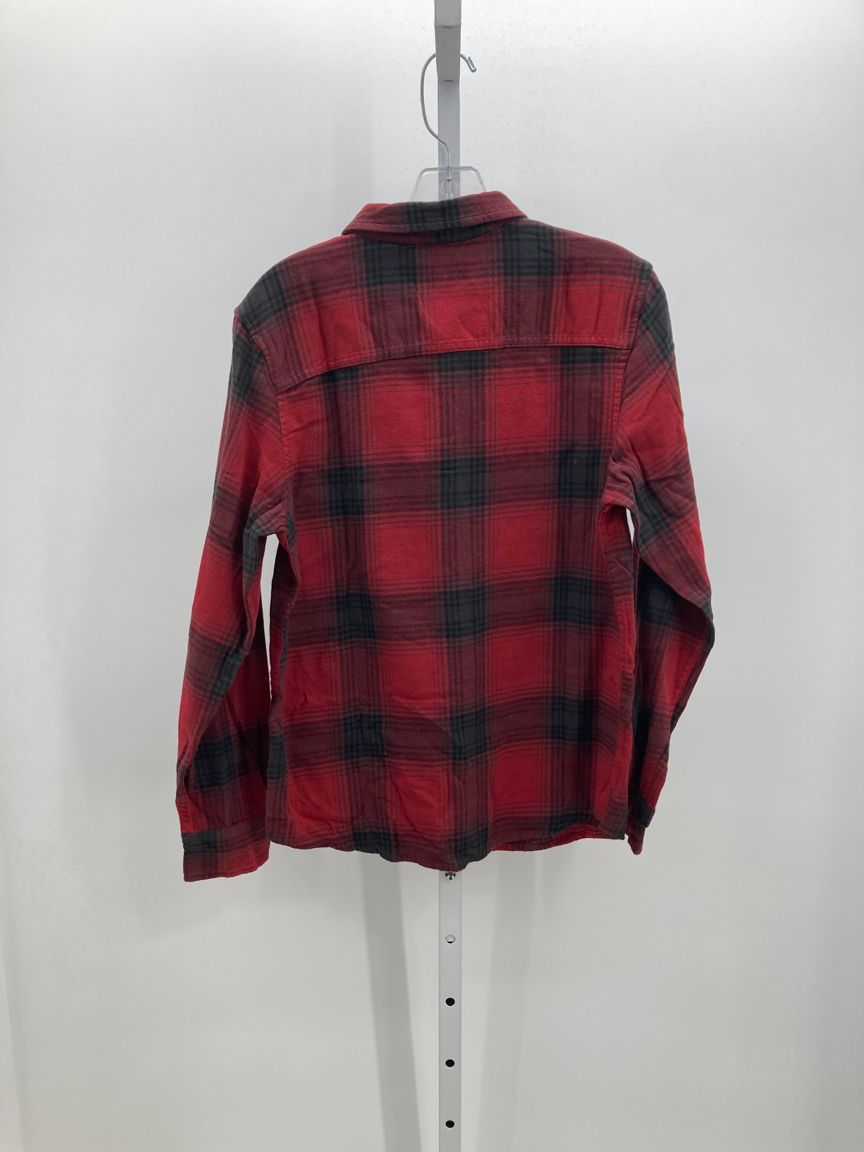 BLACK PLAID BTN DOWN