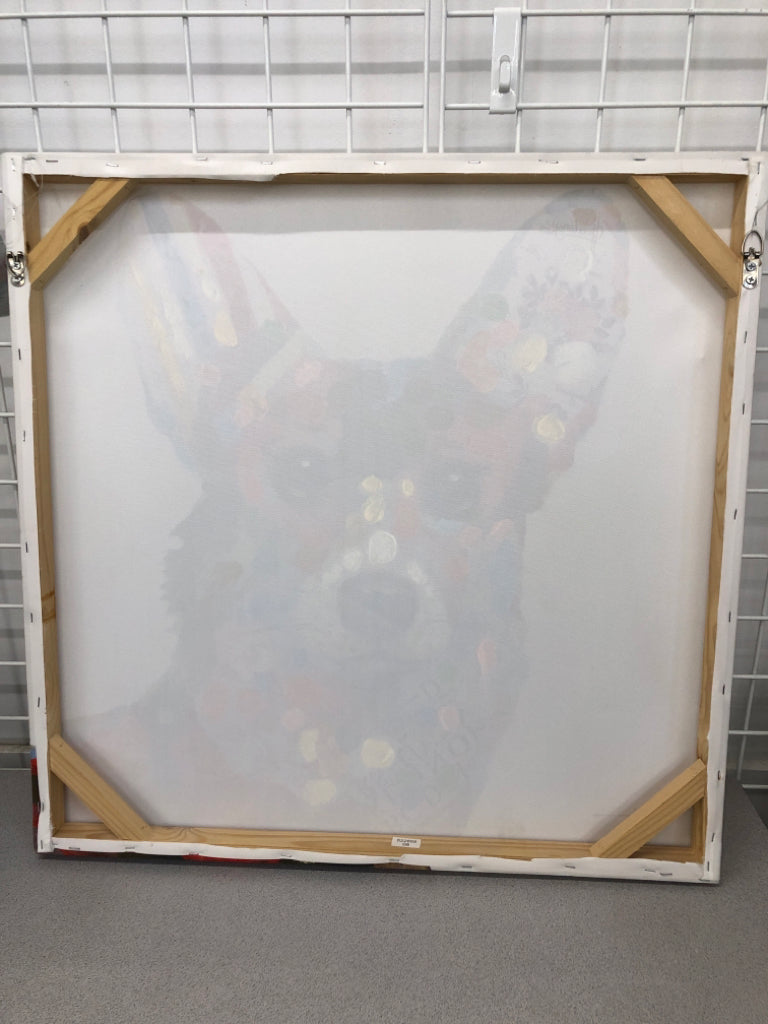 COLORFUL CORGI DOG CANVAS PRINT.