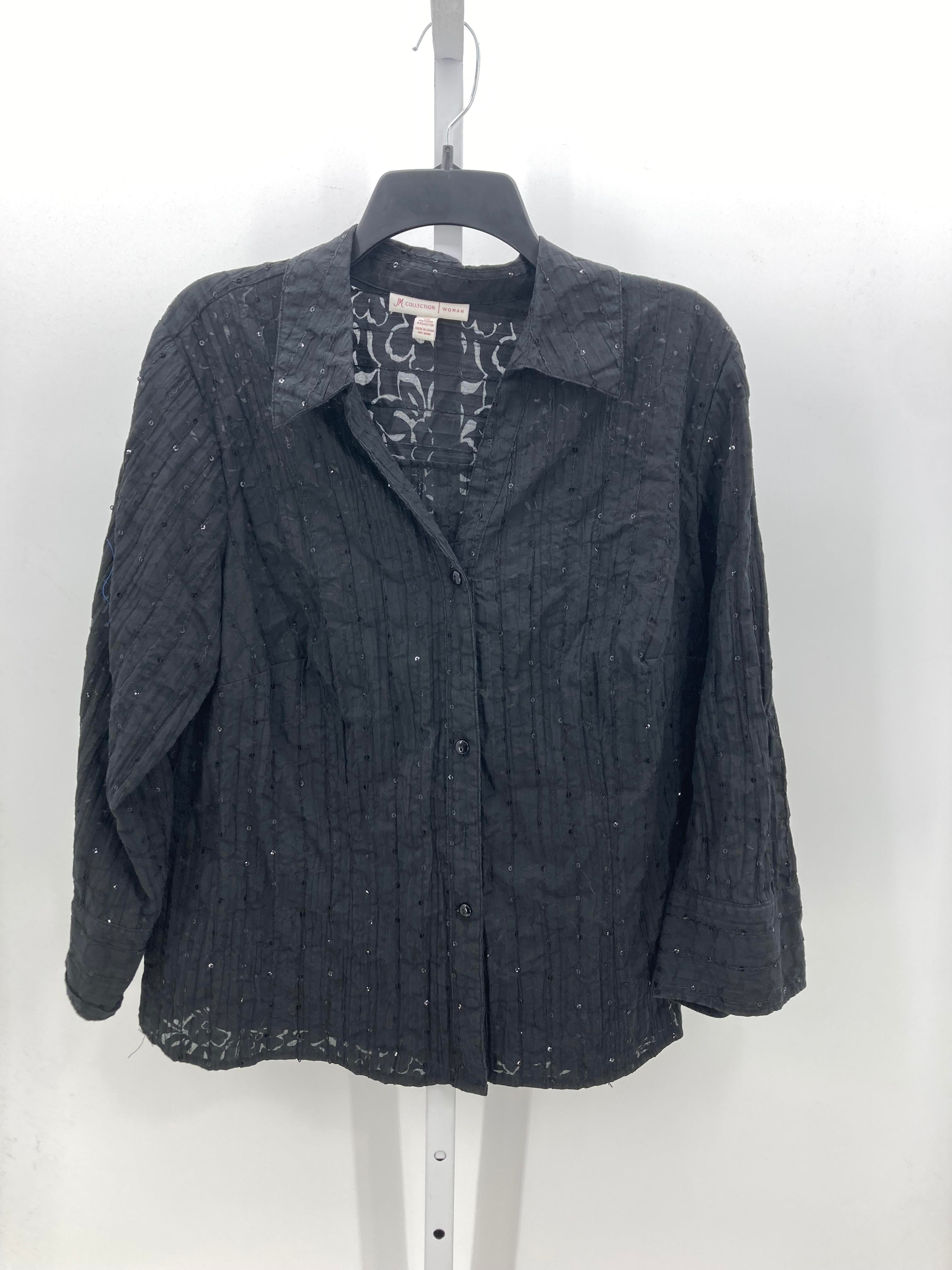 JM Collection Size 18 W Womens 3/4 Sleeve Shirt