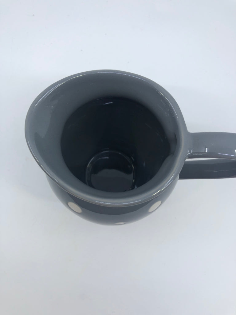 GREY POLKA DOT TEMP-TATIONS PITCHER.